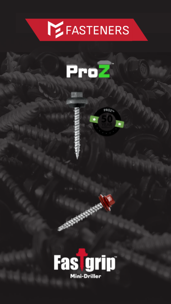 An image displaying fastener options at Metal Exteriors.