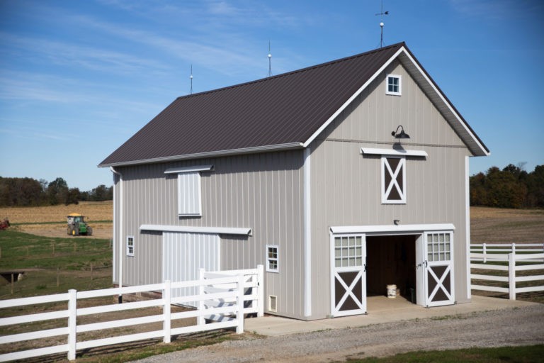 Small tan barn