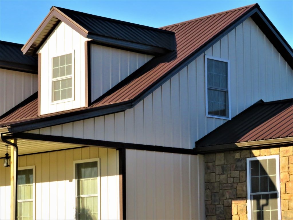 Metal Exteriors Brown Metal Roofing/Tan Siding Project 1