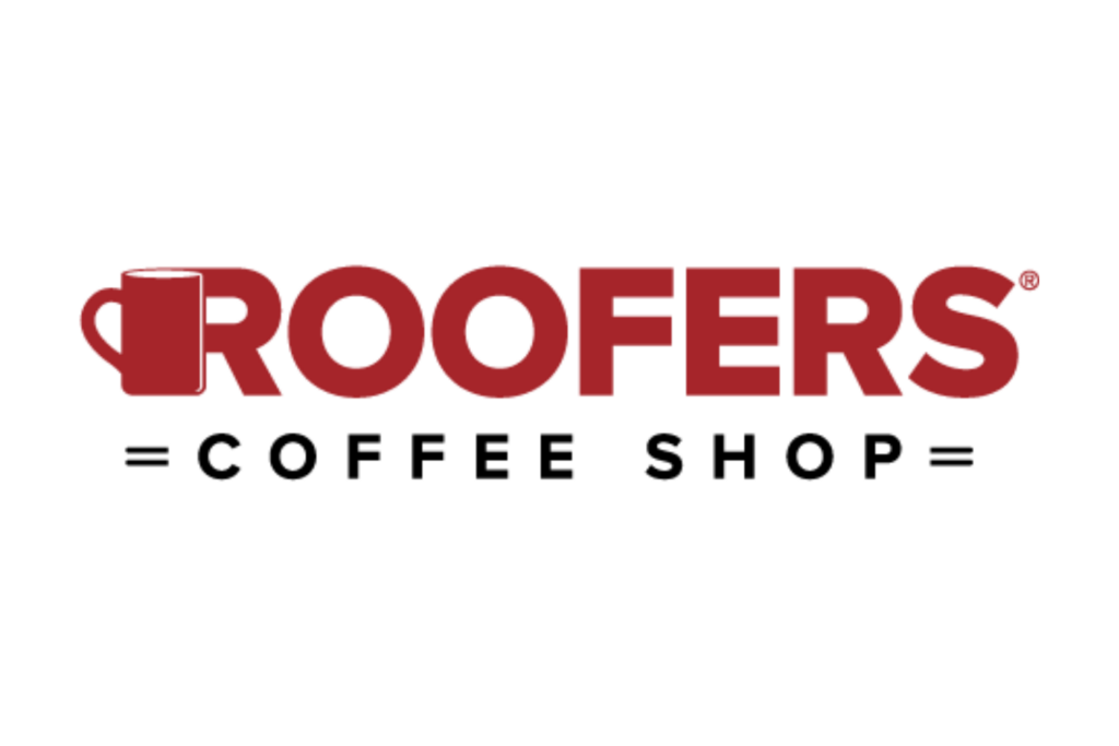 Roofers Coffee Shop Logo